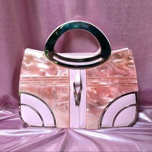 Vintage 70’s Style Pink Enamel Purse